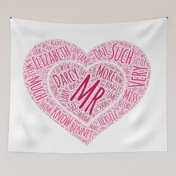 Item preview, Pride and Prejudice Word Cloud designed and sold by MarbleCloud.