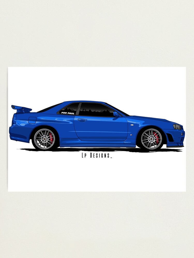 Nissan Skyline R34 GT-R Fast And Furious Photographic Print for