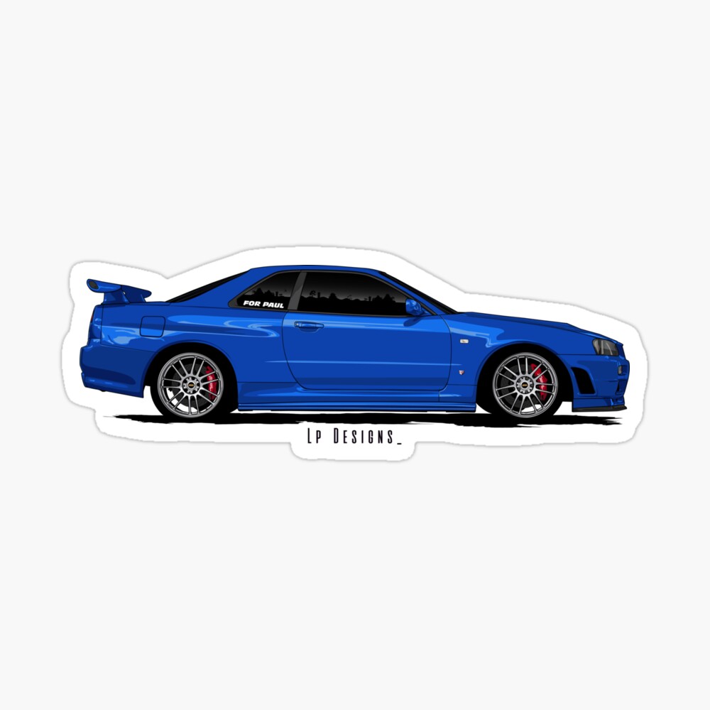 Skyline Gtr R34 Fast And Furious Poster By Lpdesigns1 Redbubble