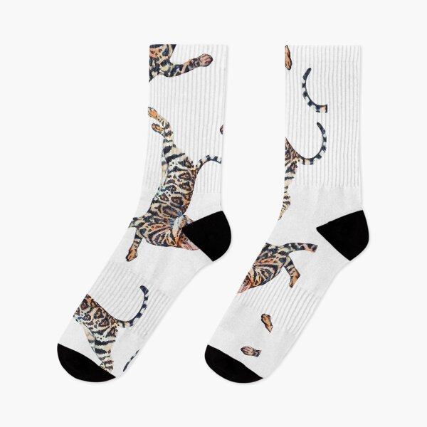 Item preview, watercolor spotted cats pattern designed and sold by LiliyaSavelieva.