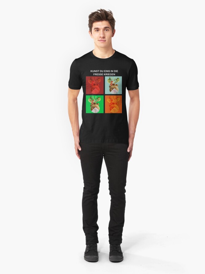 Alternate view of Kebap: Kunst eins in die Fresse Kriegen Slim Fit T-Shirt