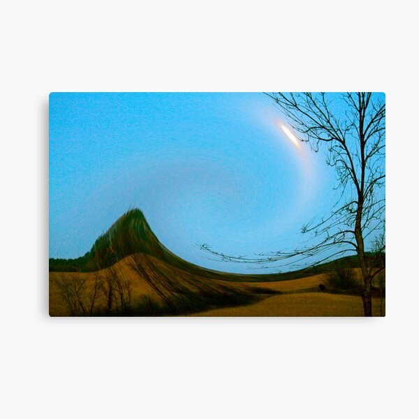 Moon over the Fields Canvas Print