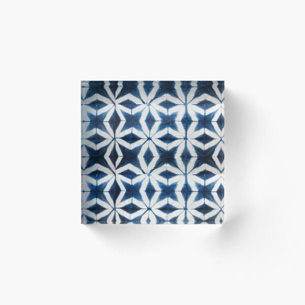 Item preview, Shibori, Geometric, Indigo designed and sold by MojaveLove.