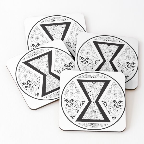 Item preview, Black Widow Mandala Black and White designed and sold by LotusArtStudio.