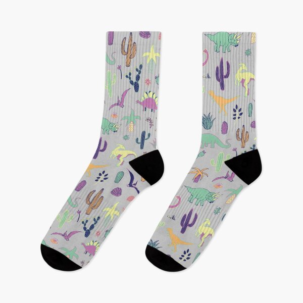 Item preview, Dinosaur Desert - peach, mint and navy - fun pattern by Cecca Designs designed and sold by Cecca-Designs.