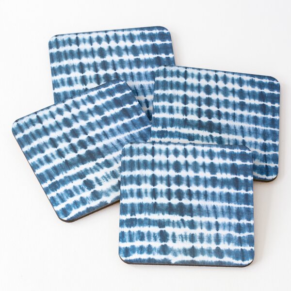 Item preview, Shibori Indigo Stipes designed and sold by MojaveLove.