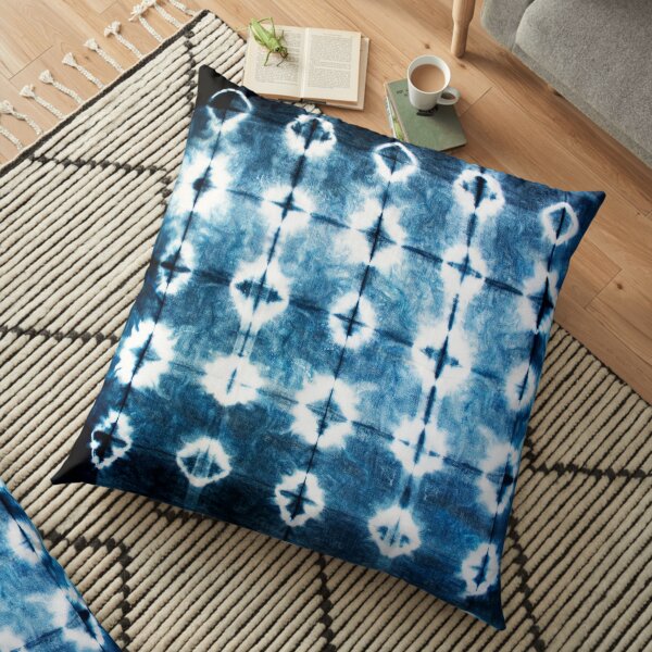 Shibori Indigo Tie Dye Floor Pillow