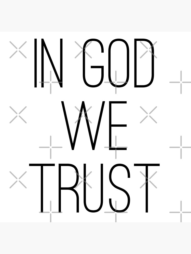 "In God We Trust" Canvas Print by phys Redbubble
