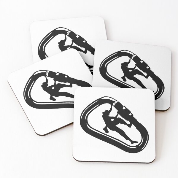 Item preview, Climbing carabiner - woman climbing designed and sold by claudiasartwork.