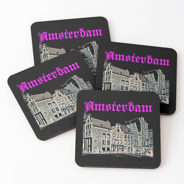 Item preview, Amsterdam Bridge Buildings Car Dark designed and sold by alexvas.