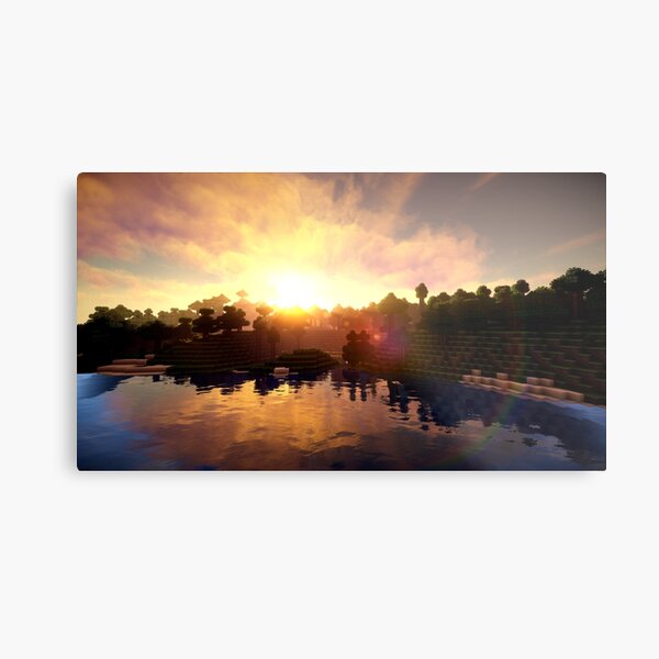 Minecraft Shader Picture Metal Print
