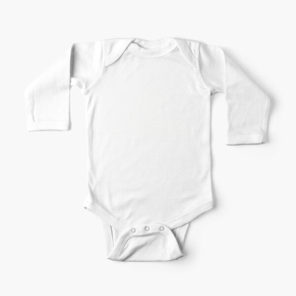 Large Mic White Logo Long Sleeve Baby One-Piece