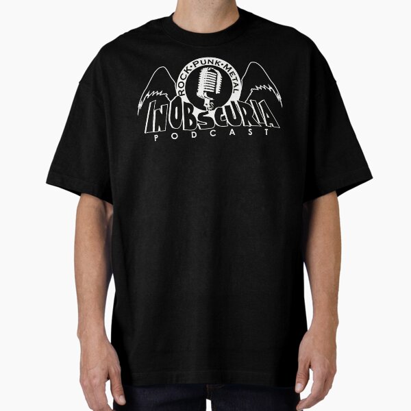 Large Mic White Logo Oversized T-Shirt