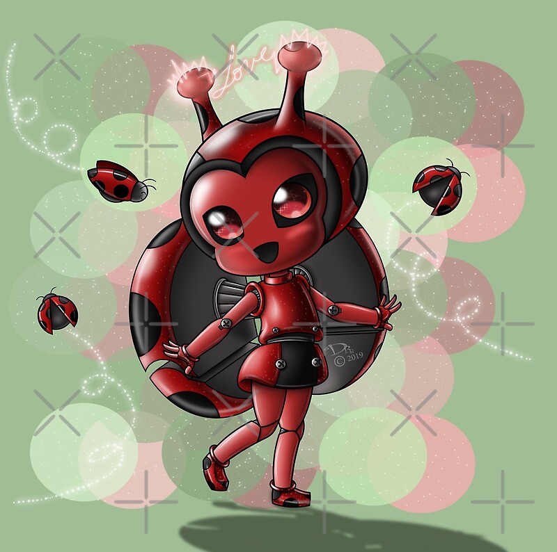 "Ladybug Robot" by treasuredgift Redbubble