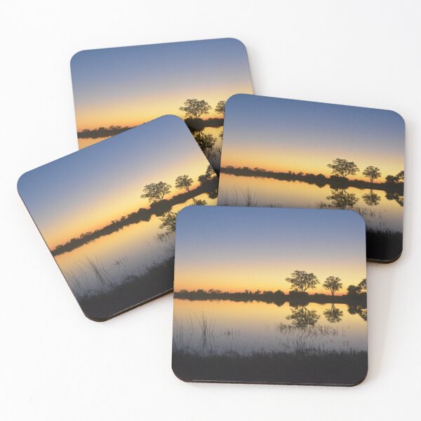 Item preview, Okavango Dawn - Blue and Gold designed and sold by MinkMaguari.