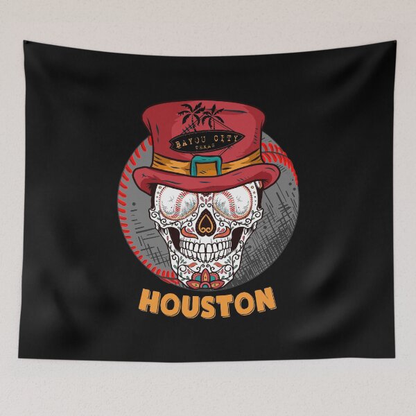 Item preview, Houston Sugar Skull Bayou City Baseball designed and sold by KoolMoDee.