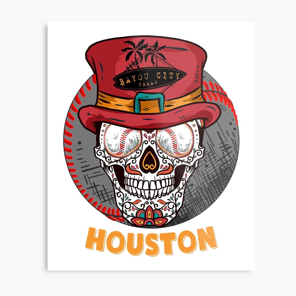 Houston Sugar Skull Bayou City Poster for Sale by KoolMoDee