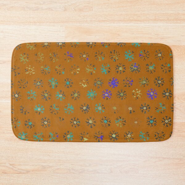 Item preview, Petroglyph Sun Print, faded pattern on copper brown rust dark orange designed and sold by djrunnels.