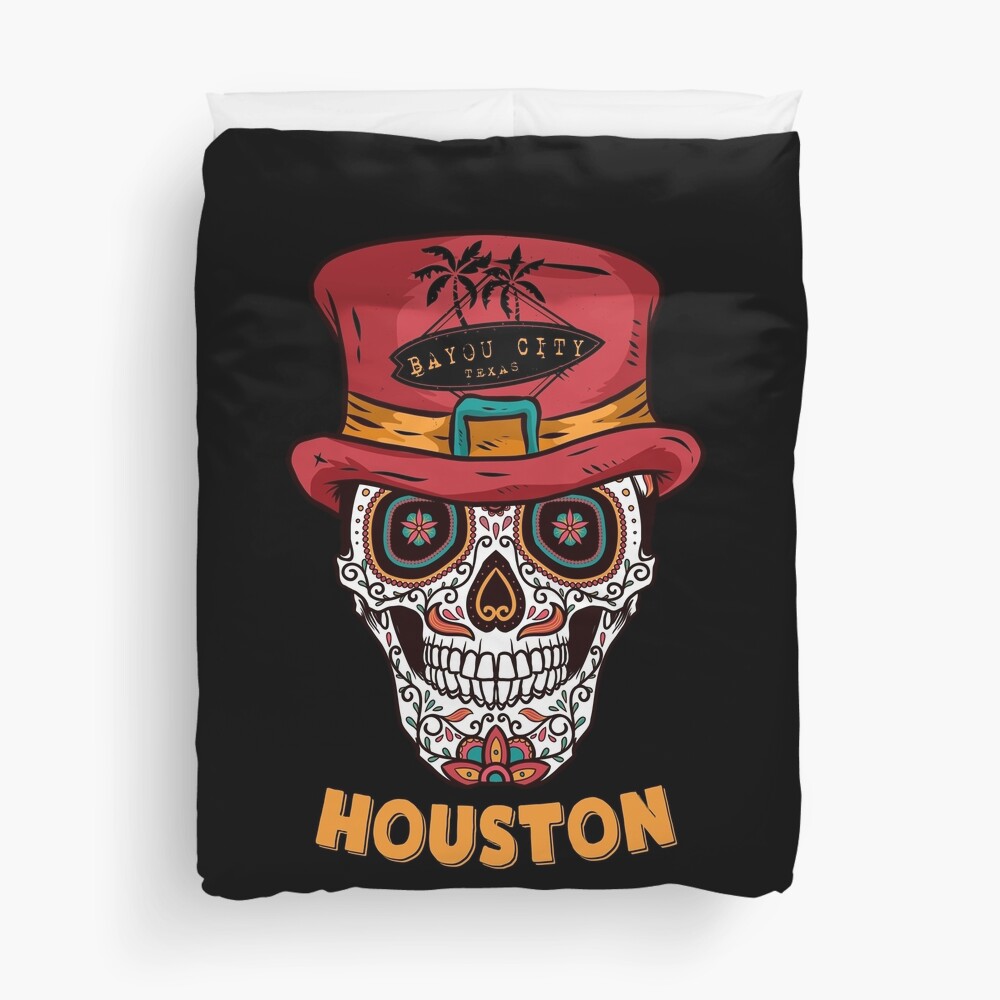 Houston Sugar Skull Bayou City Poster for Sale by KoolMoDee