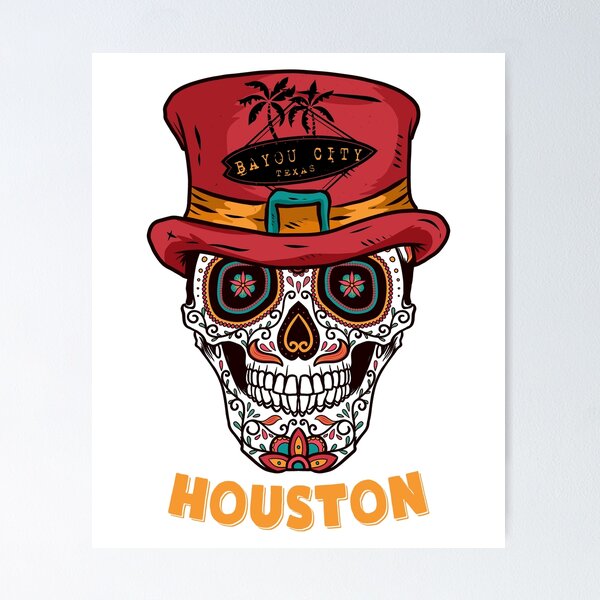 Artikelvorschau, Houston Sugar Skull Bayou City entworfen und verkauft von KoolMoDee.
