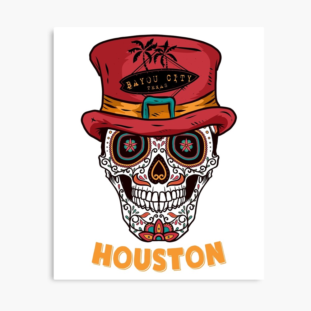 Houston Basketball Sugar Skull