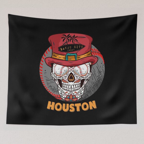 Item preview, Houston Sugar Skull Bayou City Baseball designed and sold by KoolMoDee.