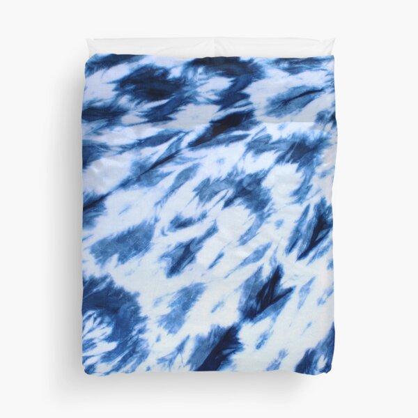 Shibori Indigo, Marbré, Tiedye Housse de couette