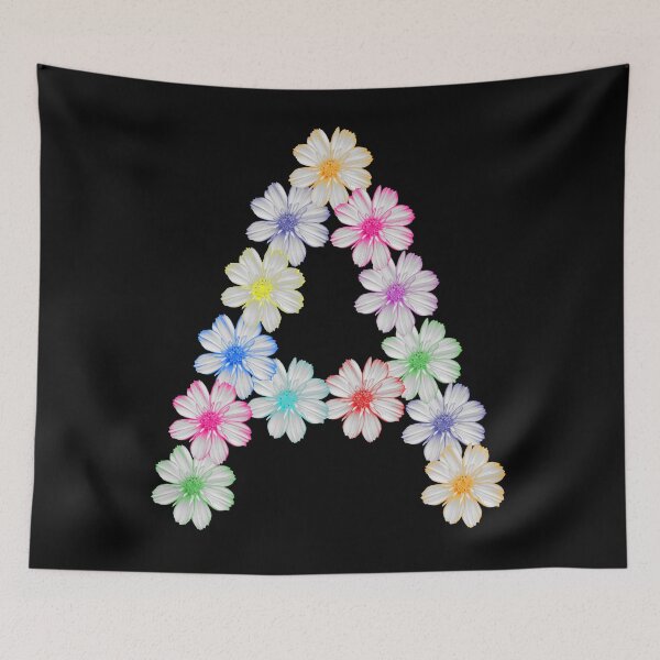 Item preview, Letter A from floral, floral, cosmee flowers designed and sold by rhnaturestyles.