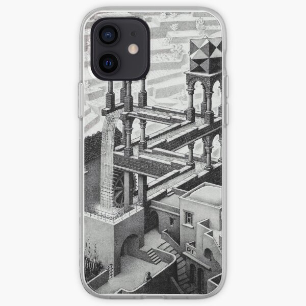 MC Escher Waterfall 1961 Artwork for Posters Prints Tshirts Men Women Kids iPhone Soft Case