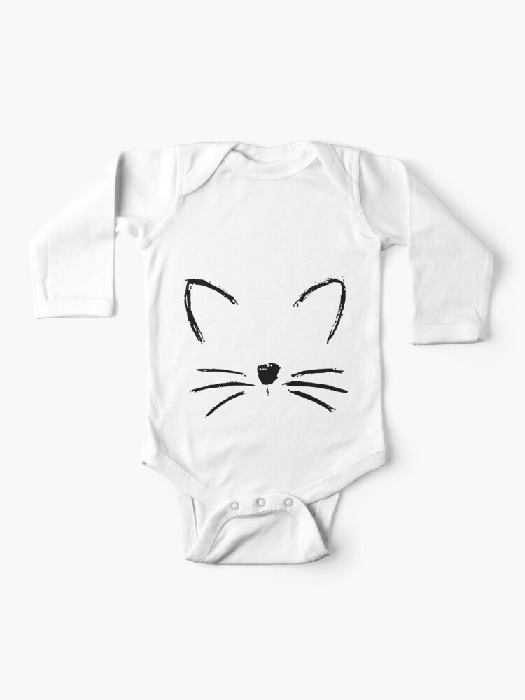 Simple Cat Face Baby One Piece By Bearlynx38 Redbubble