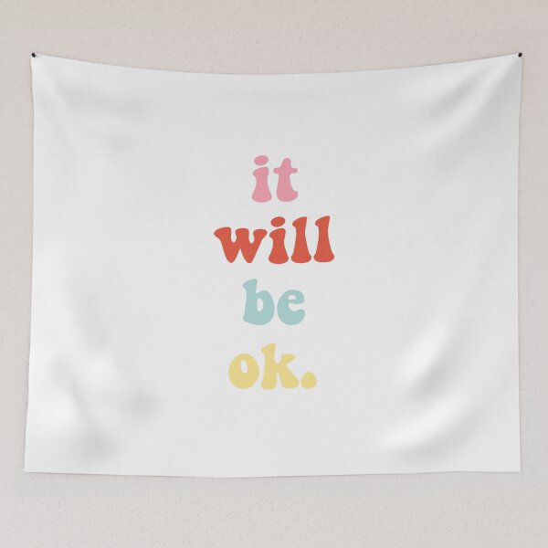 Item preview, It Will Be OK VSCO Girl Trendy Saying Beachy Vibe Colors Yellow Orange designed and sold by gillys.