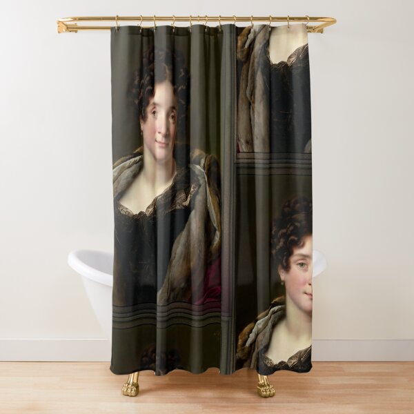 Madame Jacques-Louis-Étienne Reizet by Anne-Louis Girodet de Roussy-Trioson Shower Curtain