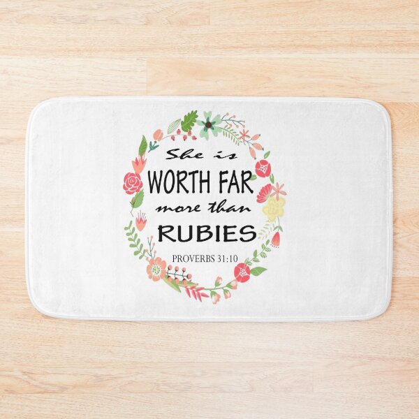 Item preview, Bible Verse Proverbs 31:10 She is worth far more than rubies designed and sold by Roland1980.