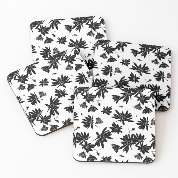 Item preview, Jerusalem artichoke flowers black and white designed and sold by kobyakov.