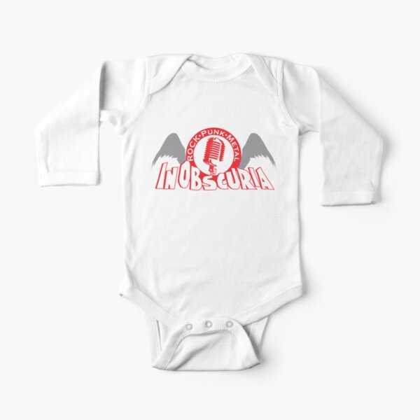 Large Mic Logo Long Sleeve Baby One-Piece