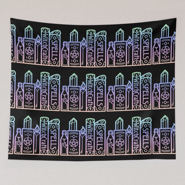 Item preview, Rainbow pastel goth Witchy library shelf designed and sold by Freakfla.