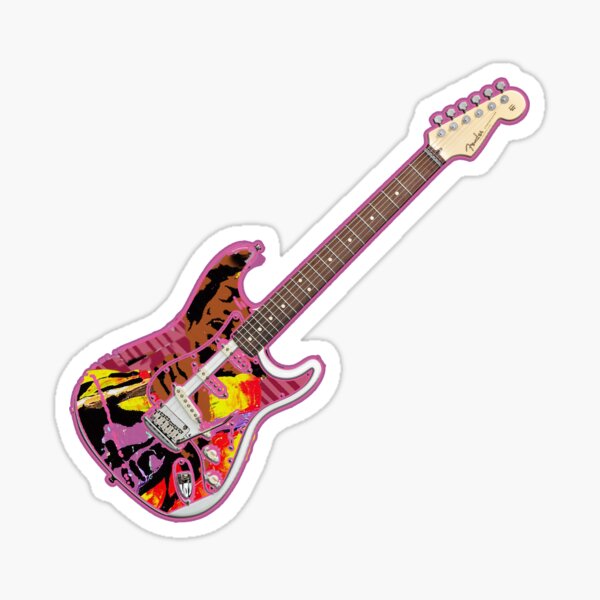 Jimi Hendrix Stratocaster Sticker