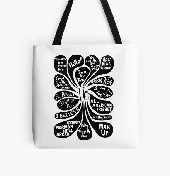 van het Boek van Mormon Boek van Mormon de Muzikale Merch Muzikale tote van het Boek van Mormon Tote Bag- Tassen & portemonnees Draagtassen 