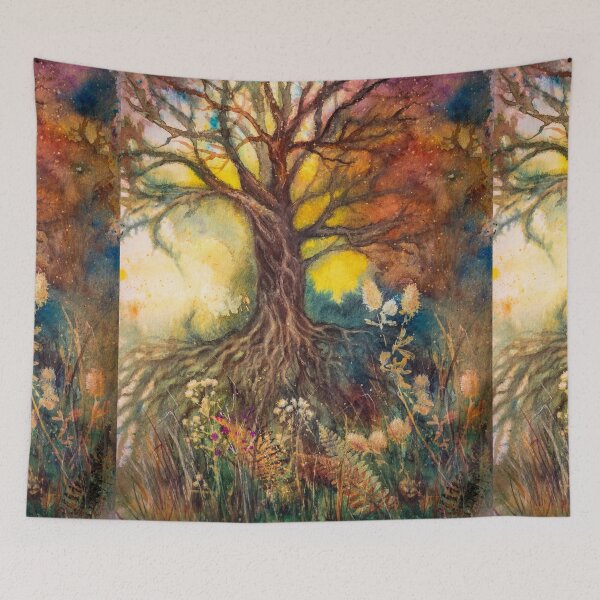 Item preview, Autumn magical landscape designed and sold by Red Witch Art.