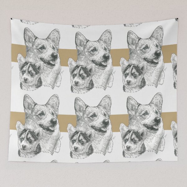 Item preview, Welsh Corgi Father & Son designed and sold by BarbBarcikKeith.