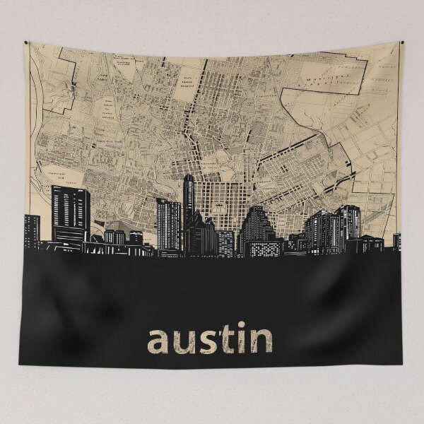 Item preview, austin skyline designed and sold by BekimART.
