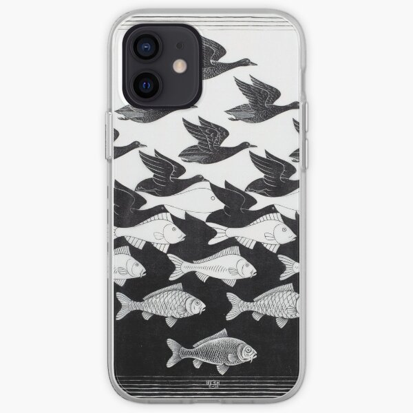 MC Escher Sky and Water I 1938 Artwork for Posters Prints Tshirts Men Women Kids iPhone Soft Case