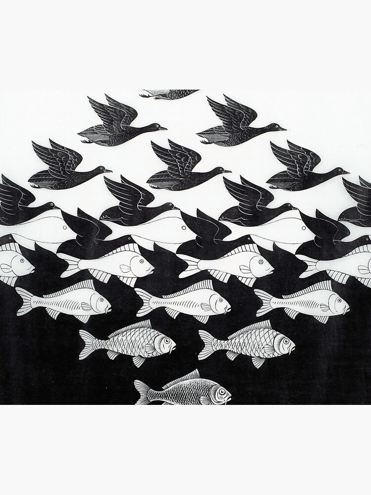MC Escher Sky and Water I 1938 Artwork for Posters Prints Tshirts Men Women Kids by clothorama