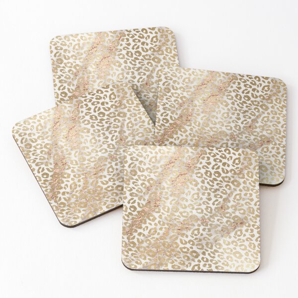 Item preview, Rose gold marble snow leopard  designed and sold by peggieprints.