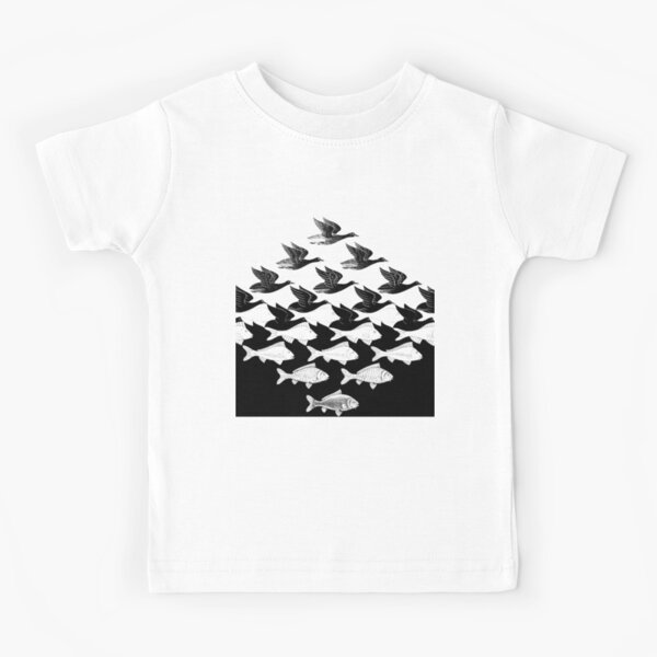 MC Escher Sky and Water I 1938 Artwork for Posters Prints Tshirts Men Women Kids Kids T-Shirt