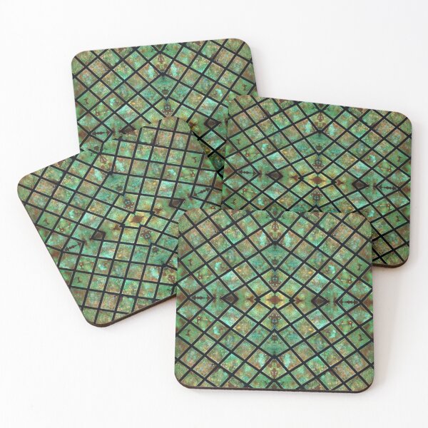Item preview, Abstract Green Grid Pattern designed and sold by Sebastian Grafmann.
