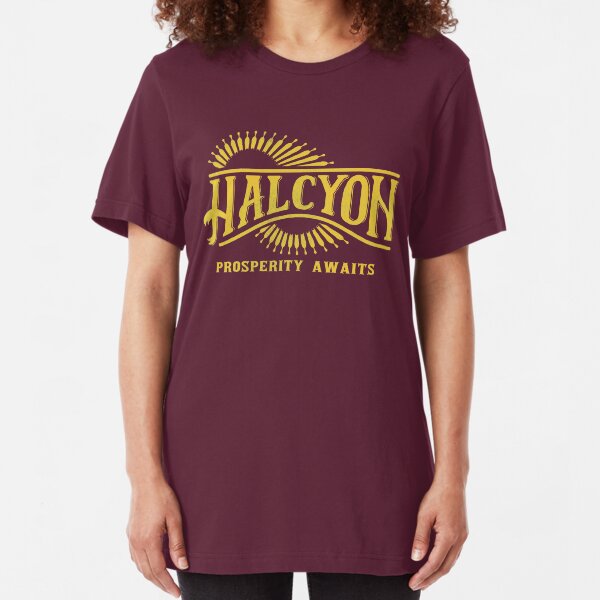 Halcyon Colony Logo | The Outer Worlds Logo Slim Fit T-Shirt