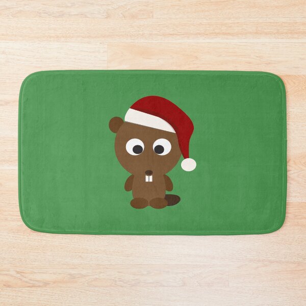 Artikelvorschau, Entzückender Cartoon Santa Beaver entworfen und verkauft von Hedgie Designs.