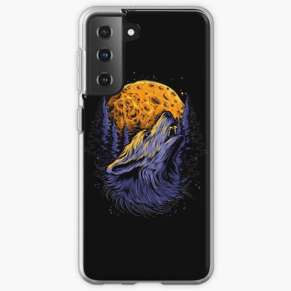 Wolf and the moon. Samsung Galaxy Soft Case