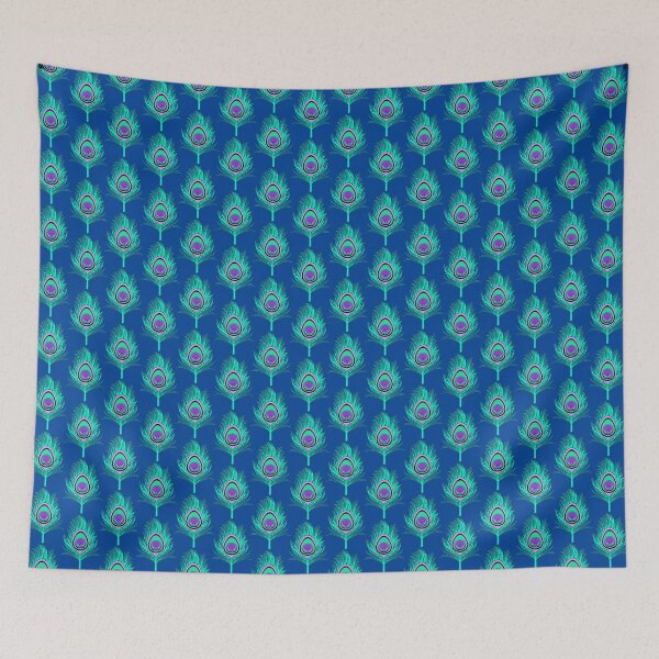 Item preview, Peacock Feathers, Cobalt Blue designed and sold by Marymarice.
